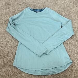 Women's Light Blue Long Sleeve Pajama Top